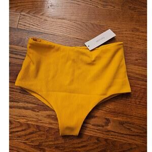 Eberjey Alta Mare Isla Bikini Bottom in Gold Size Small ~ Bright Colorful Modern